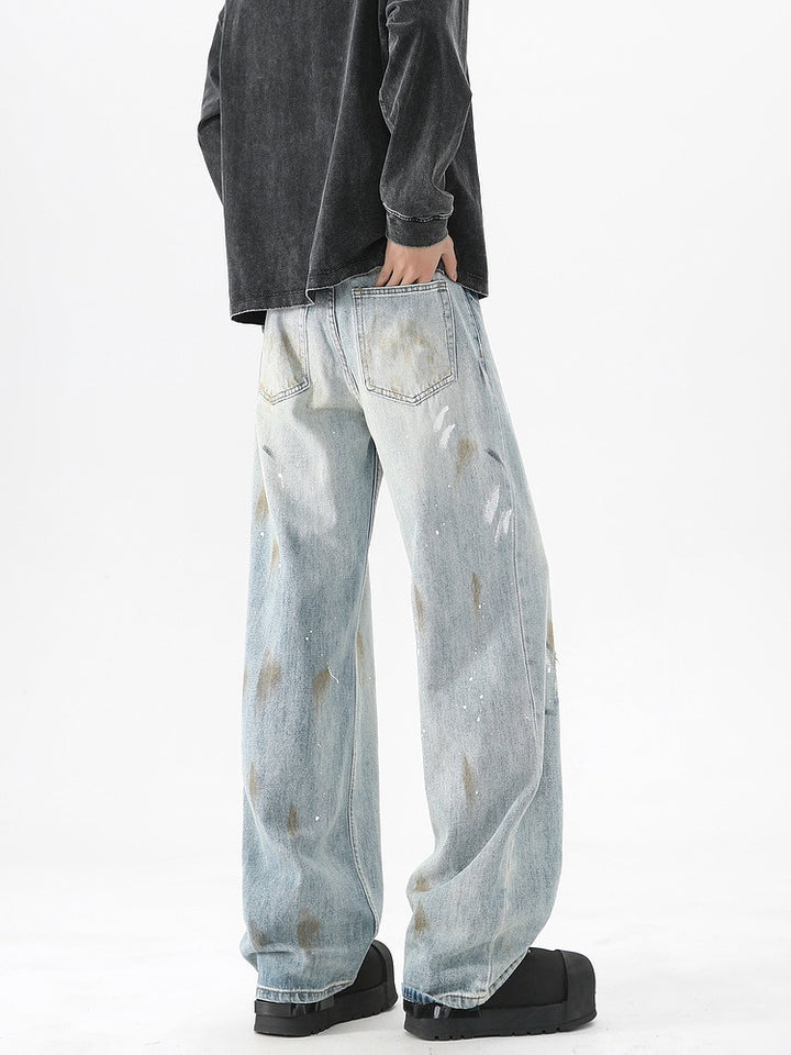 Graffiti Wide-Leg Jeans