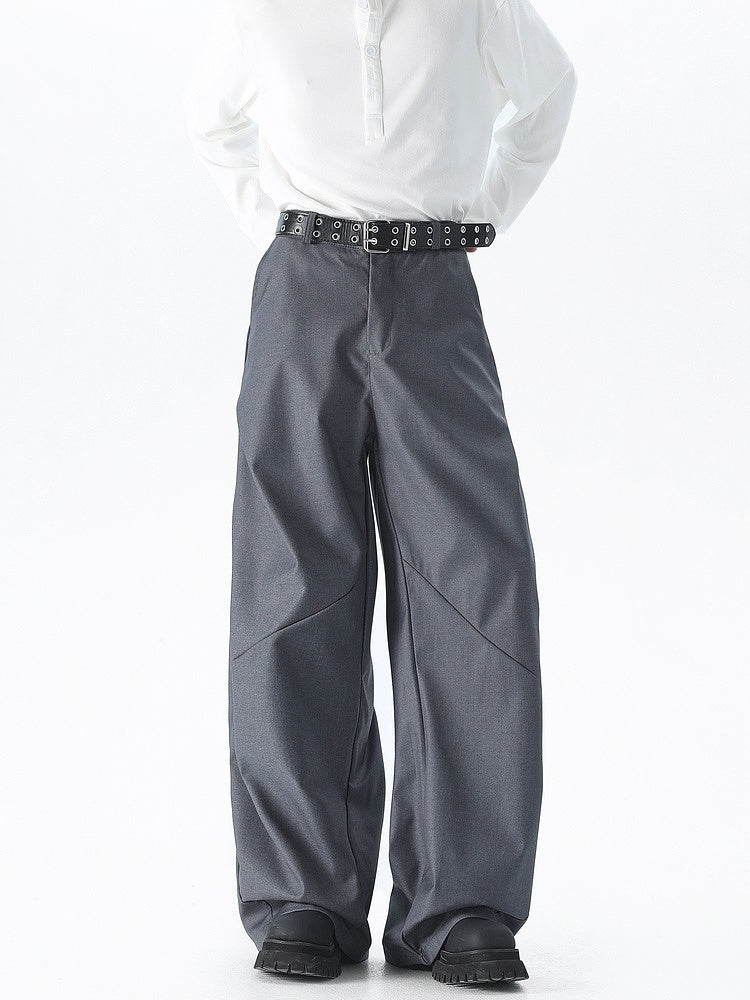 Deconstructed Wide-Leg Casual Pants