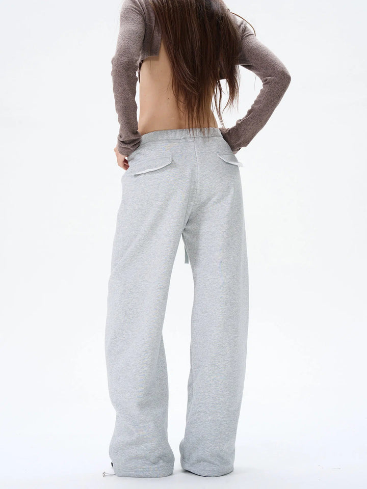 Loose Fit Velvet Casual Sweatpants-The Korean Fashion