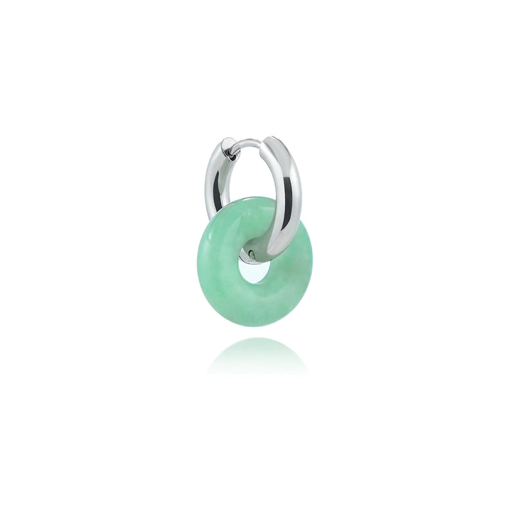 Unique Jade Hoop Earrings