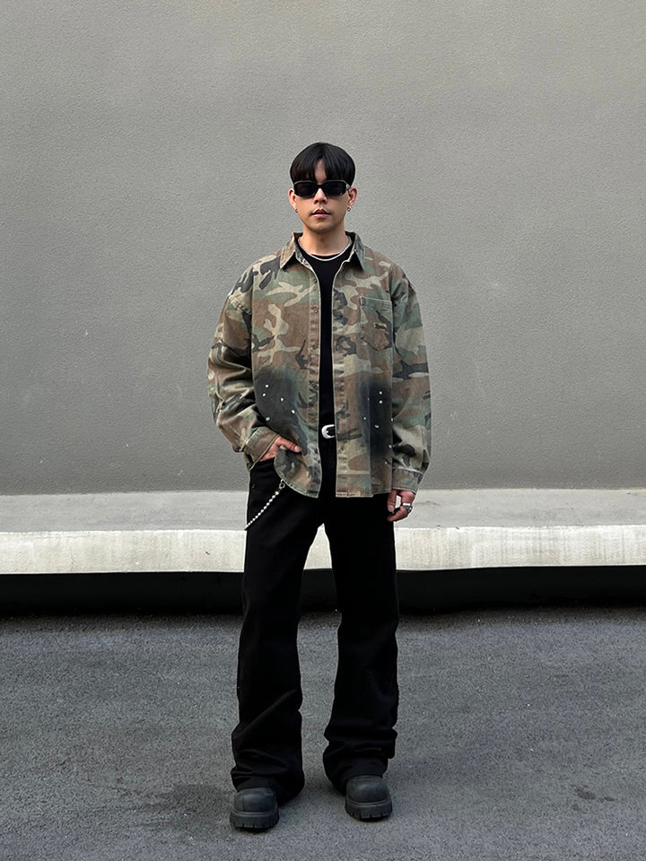 Camouflage Denim Overshirt