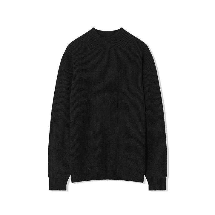 Ribbed Knit Half Turtleneck Sweater