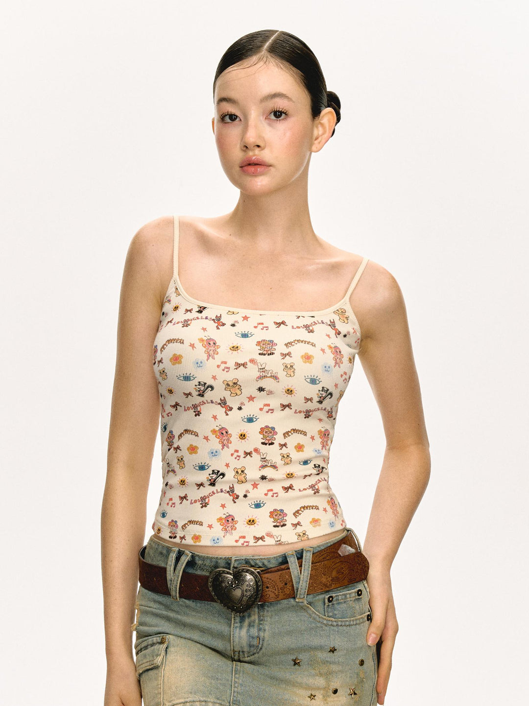 Retro Print Slim Fit Camisole