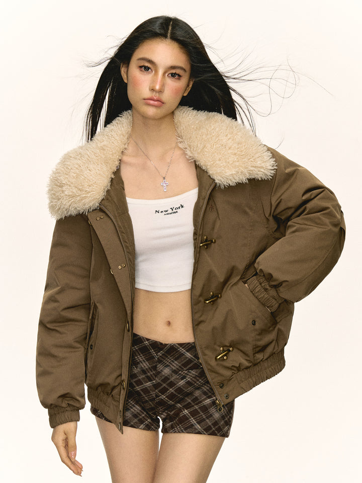 Fur Collar Loose Cotton Coat