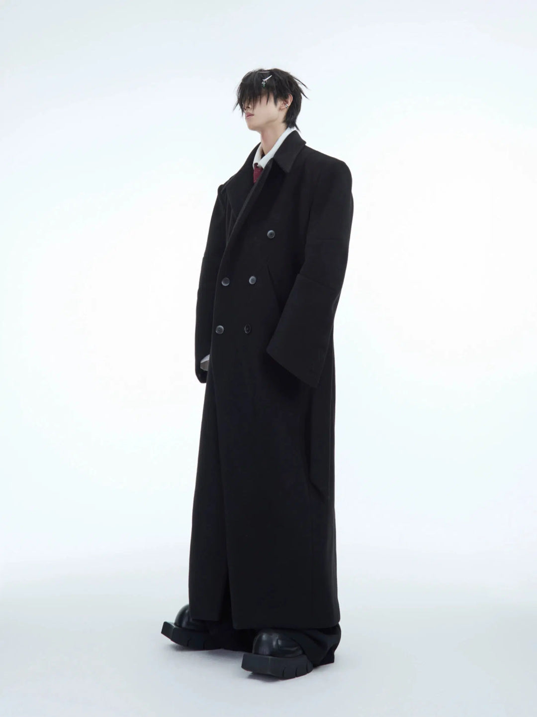 Heavyweight Double-Breasted Wool Trench Coat