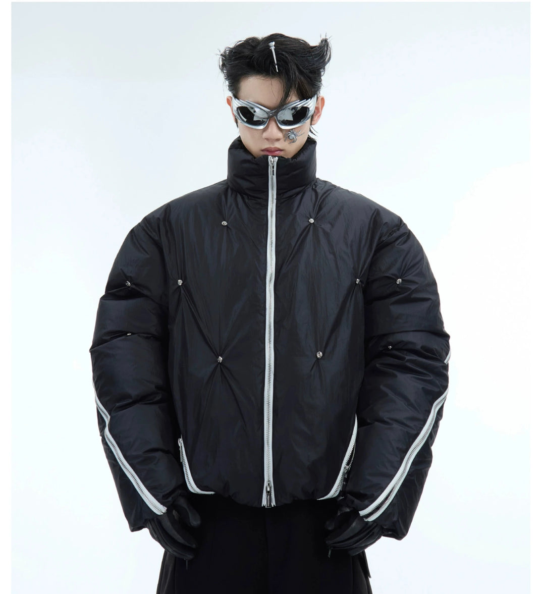 Deconstructed Zipper Padded Jacket