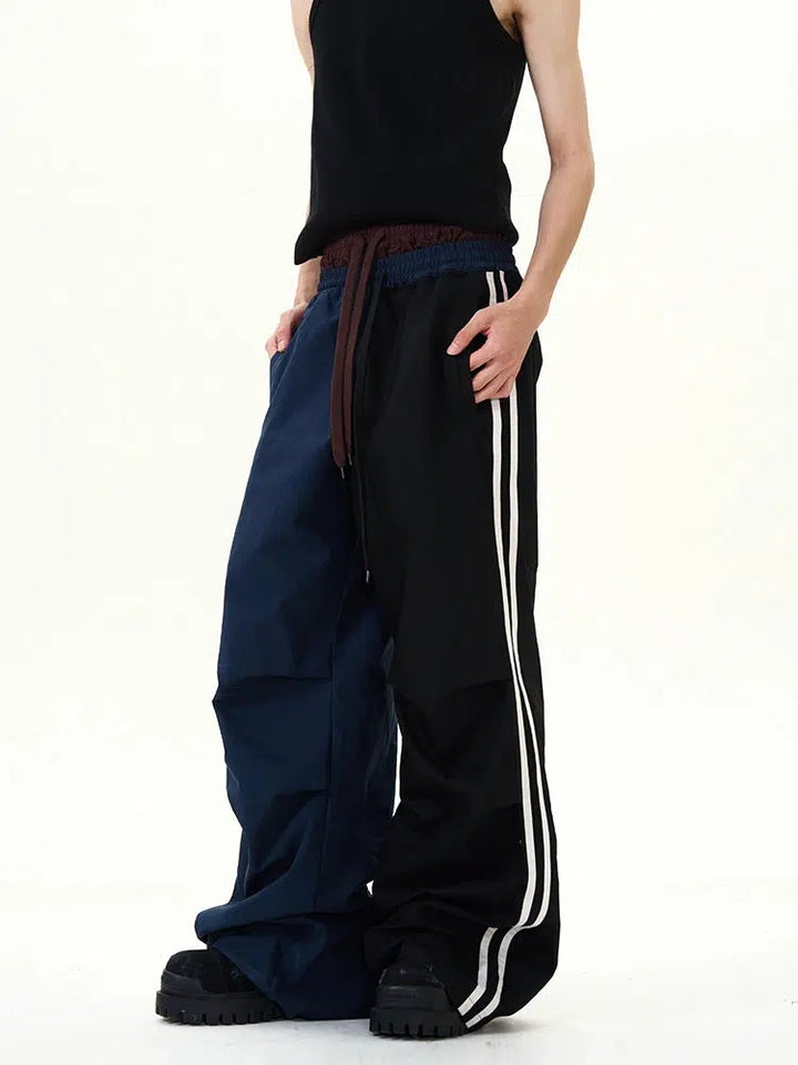 Striped Double-waist Sweatpants