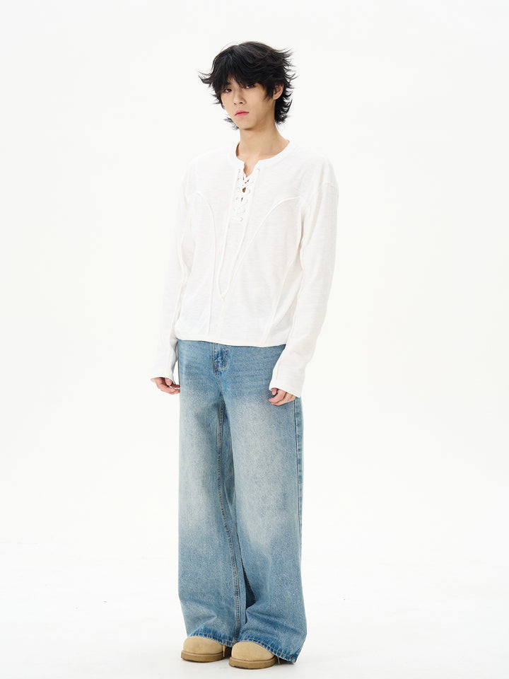 Retro Starry Sky Denim Pants