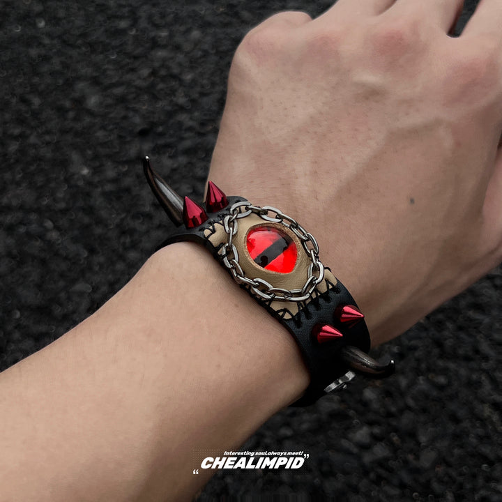 Spiked Devil Eye Rivet Bracelet