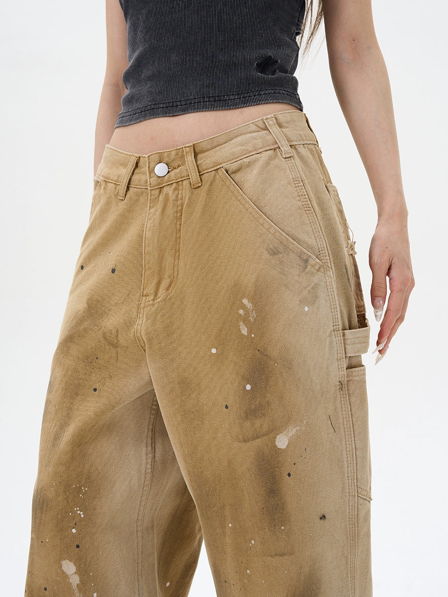 Distressed Graffiti Cargo Pants