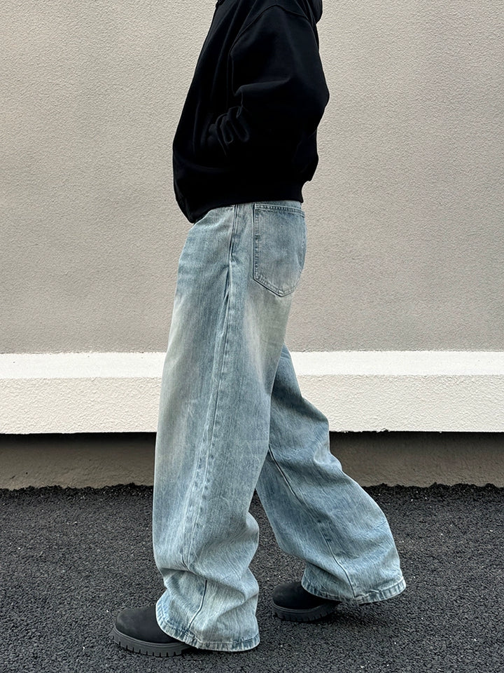 Light Blue Wide-leg Jeans