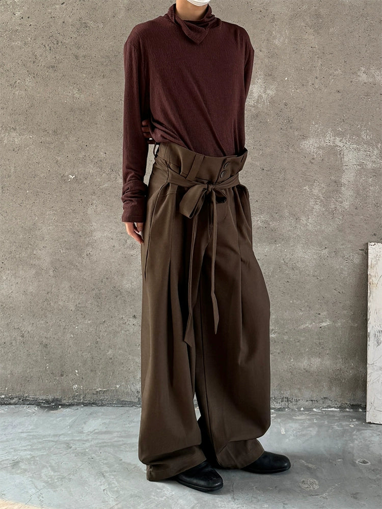 Minimalist Wide-Leg Suit Pants