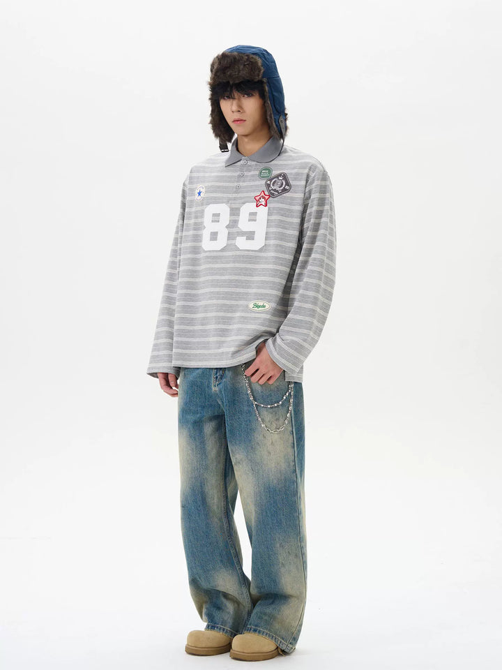 Loose-fit Ink-Splashed Jeans