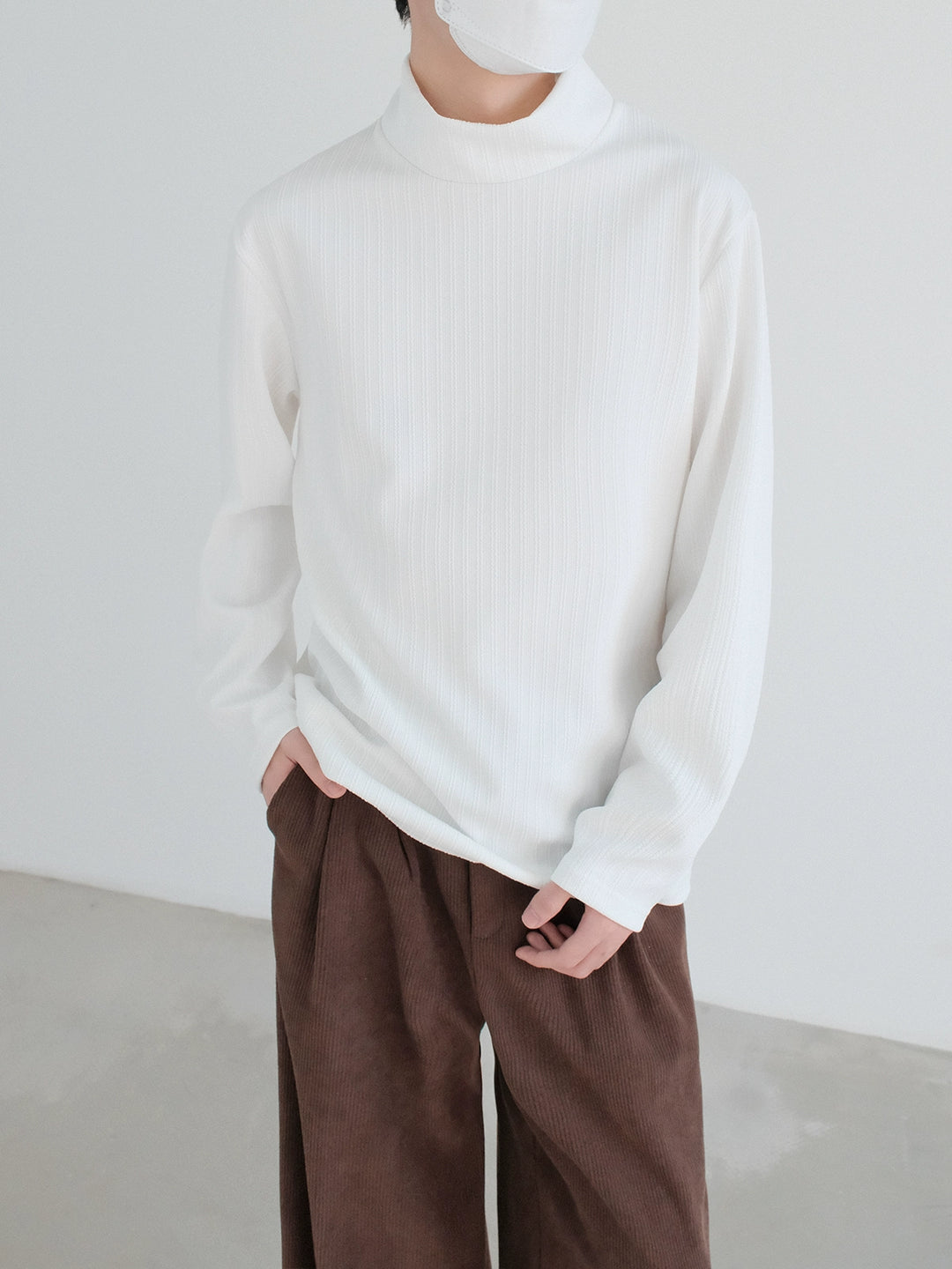 High Neck Long Sleeve Pullover