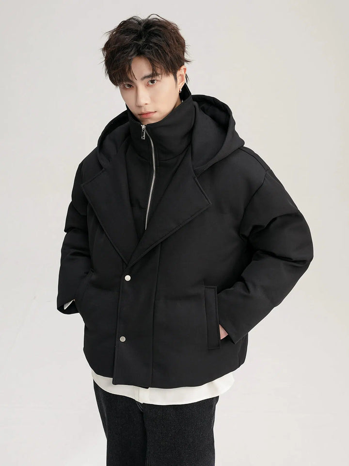 Korean Style Suit Collar Insulated Jacket-The Korean Fashion