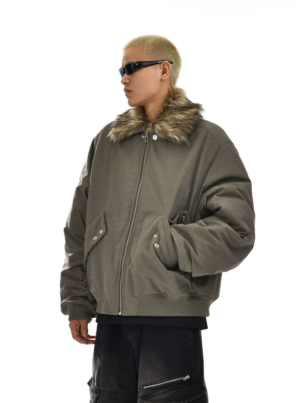 Fur Collar Insulated Parka Jacket