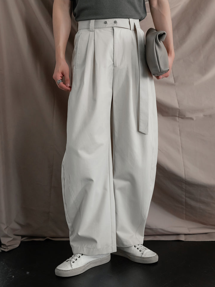 Straight Wide-Leg Casual Pants