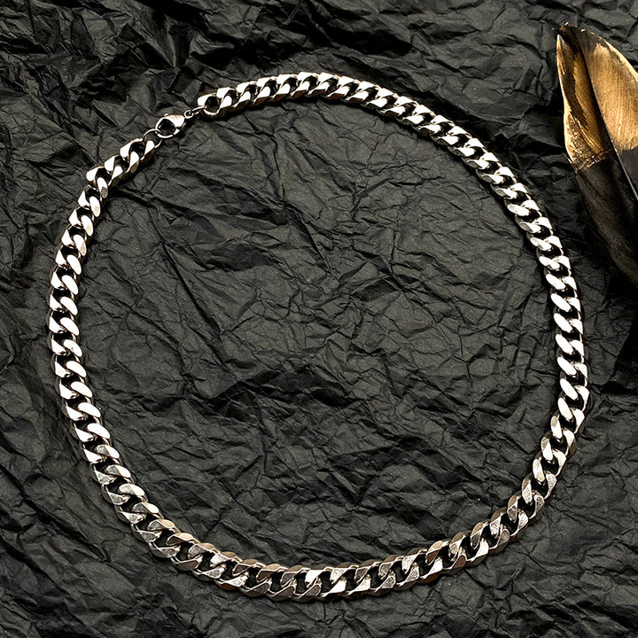 Titanium Steel Cuban Chain Necklace