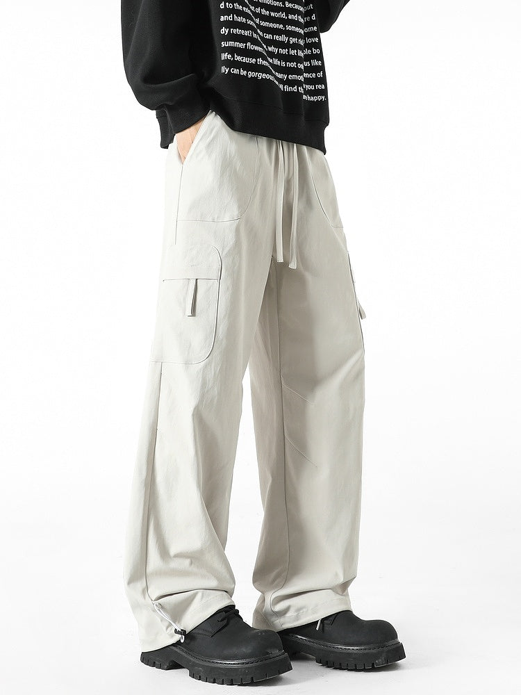 Multi-Pocket Straight Casual Pants