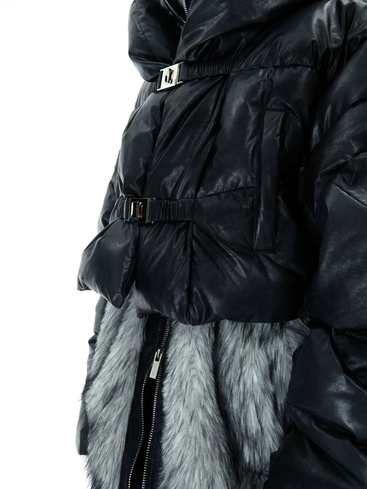 Insulated Fur Trimmed Jacket-The Korean Fashion