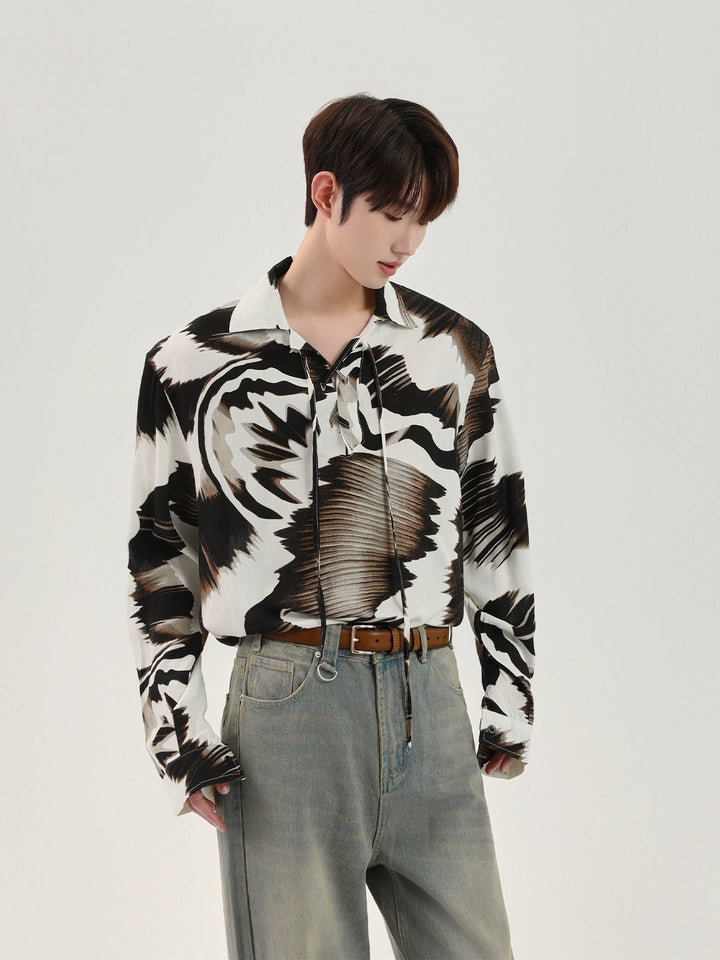 Relaxed Fit Printed Long Sleeve Shirt