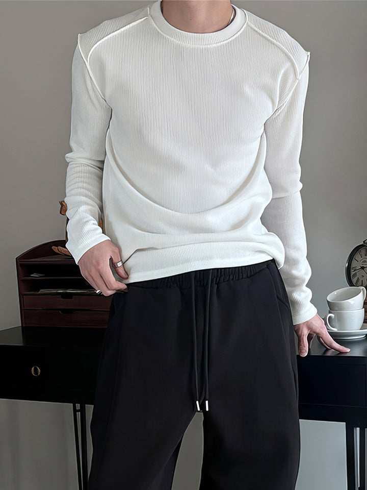 Long-Sleeve Knit Pullover