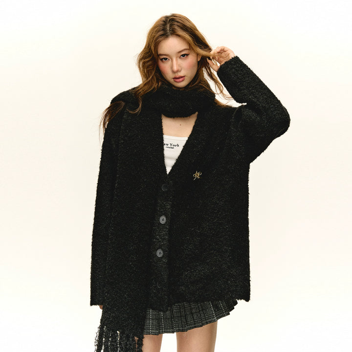 Retro Wool Coat Loose Sweater Jacket