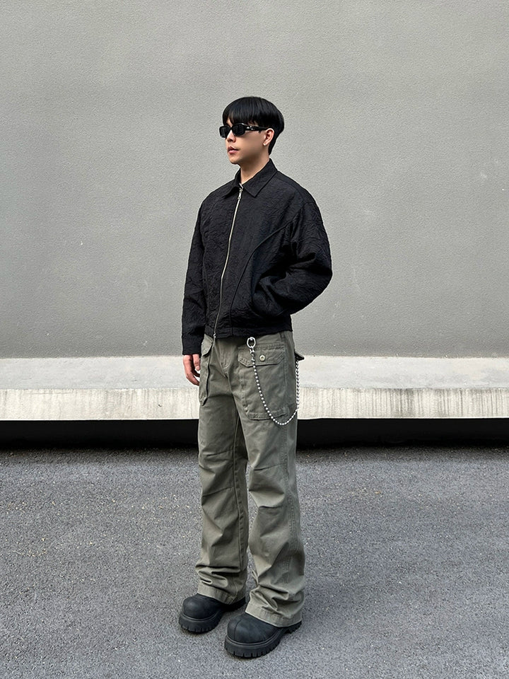 Multi-Pocket Straight Cargo Pants