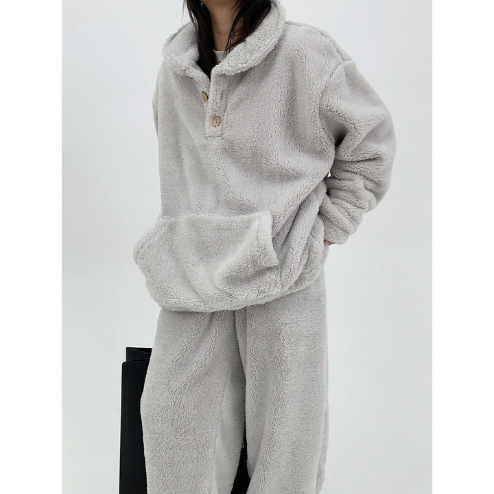 Warm Fleece Lounge Set with Pants