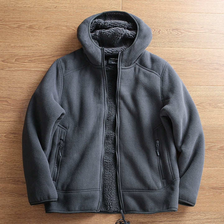 Winter Fleece Hooded Windproof Sweatshirt