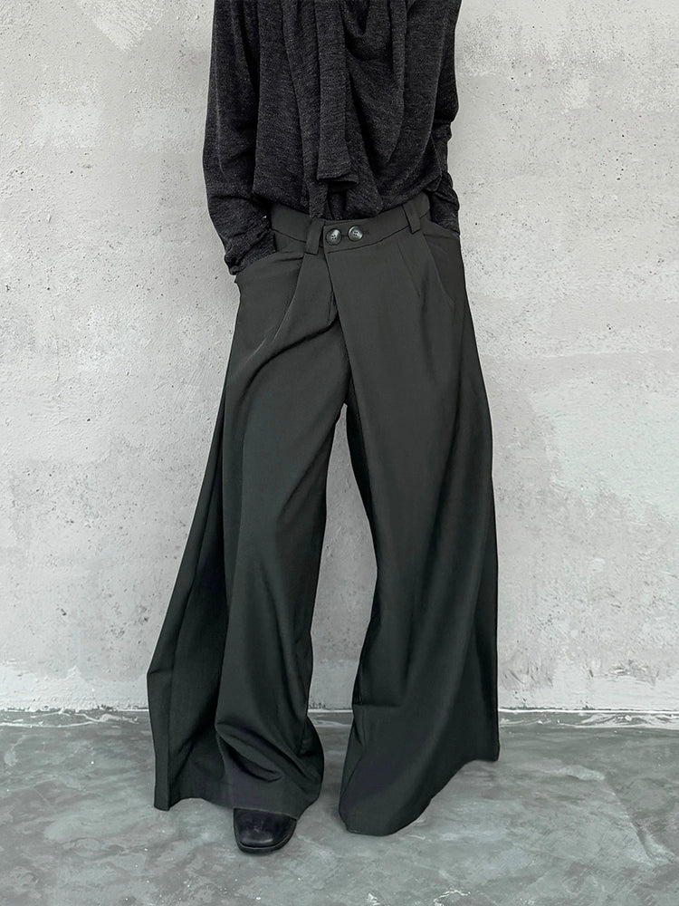 Wide-Leg Drape Silhouette Pants