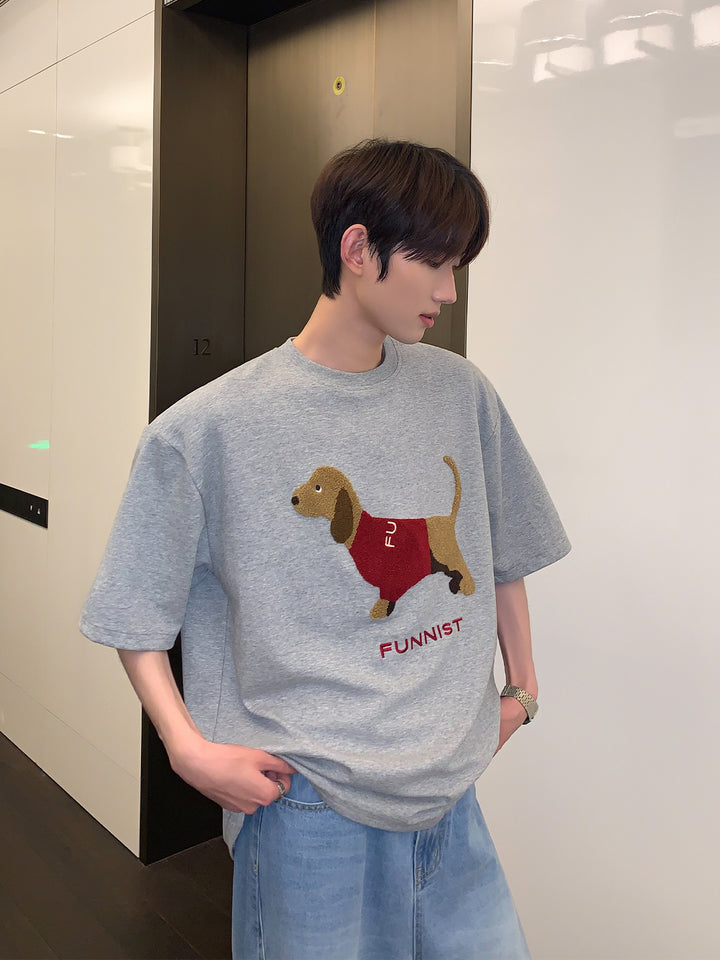 Dachshund Embroidery T-Shirt