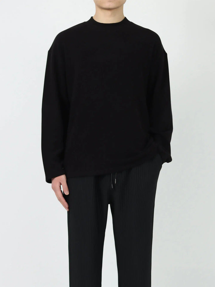 Long-Sleeve Mid-Neck Pullover