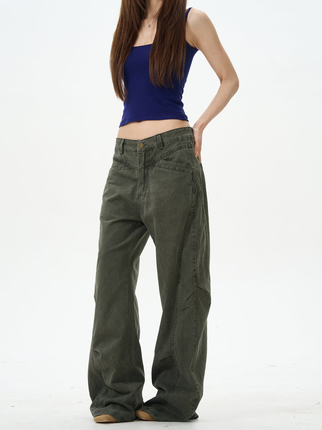 Loose Straight-leg Cargo Pants