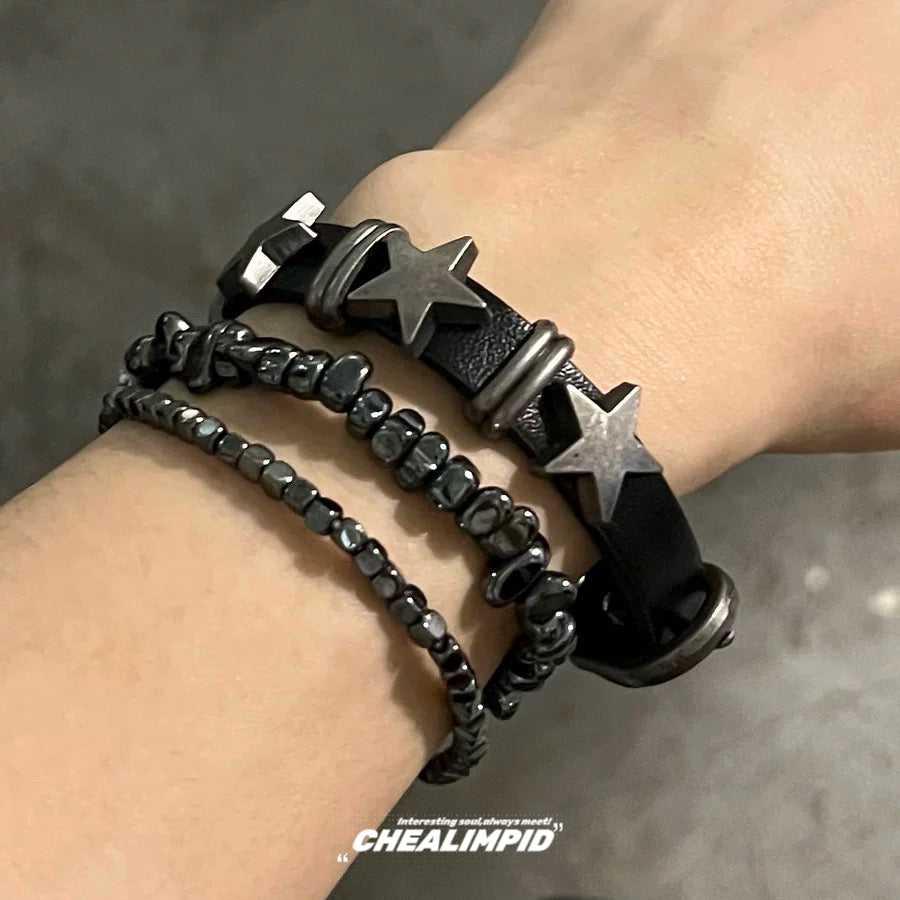 Star Punk Metal Chain Bracelet