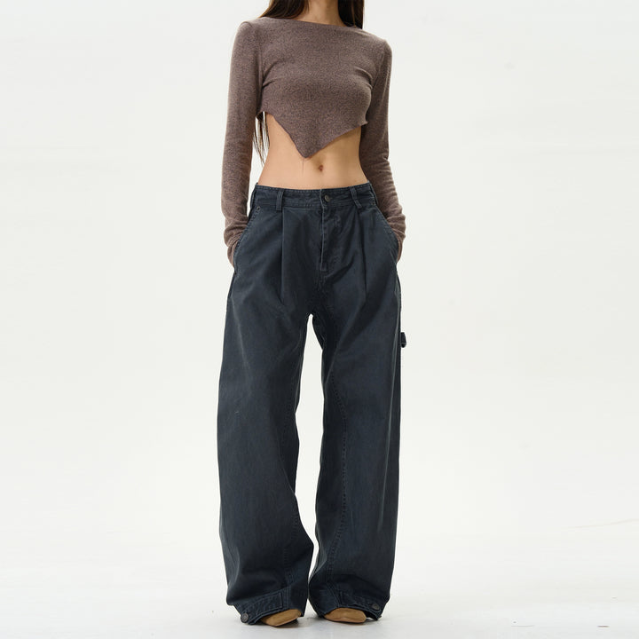 Retro Loose Straight Casual Pants