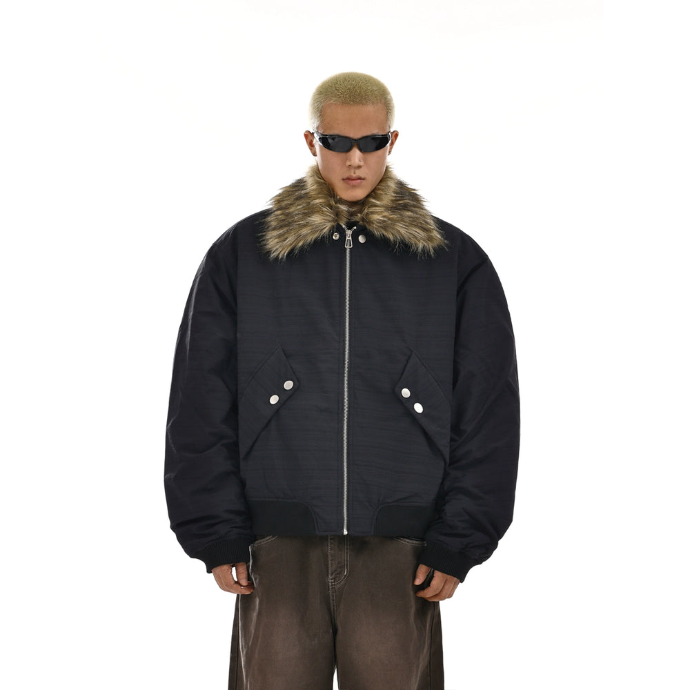 Fur Collar Insulated Winter Parka Jacket