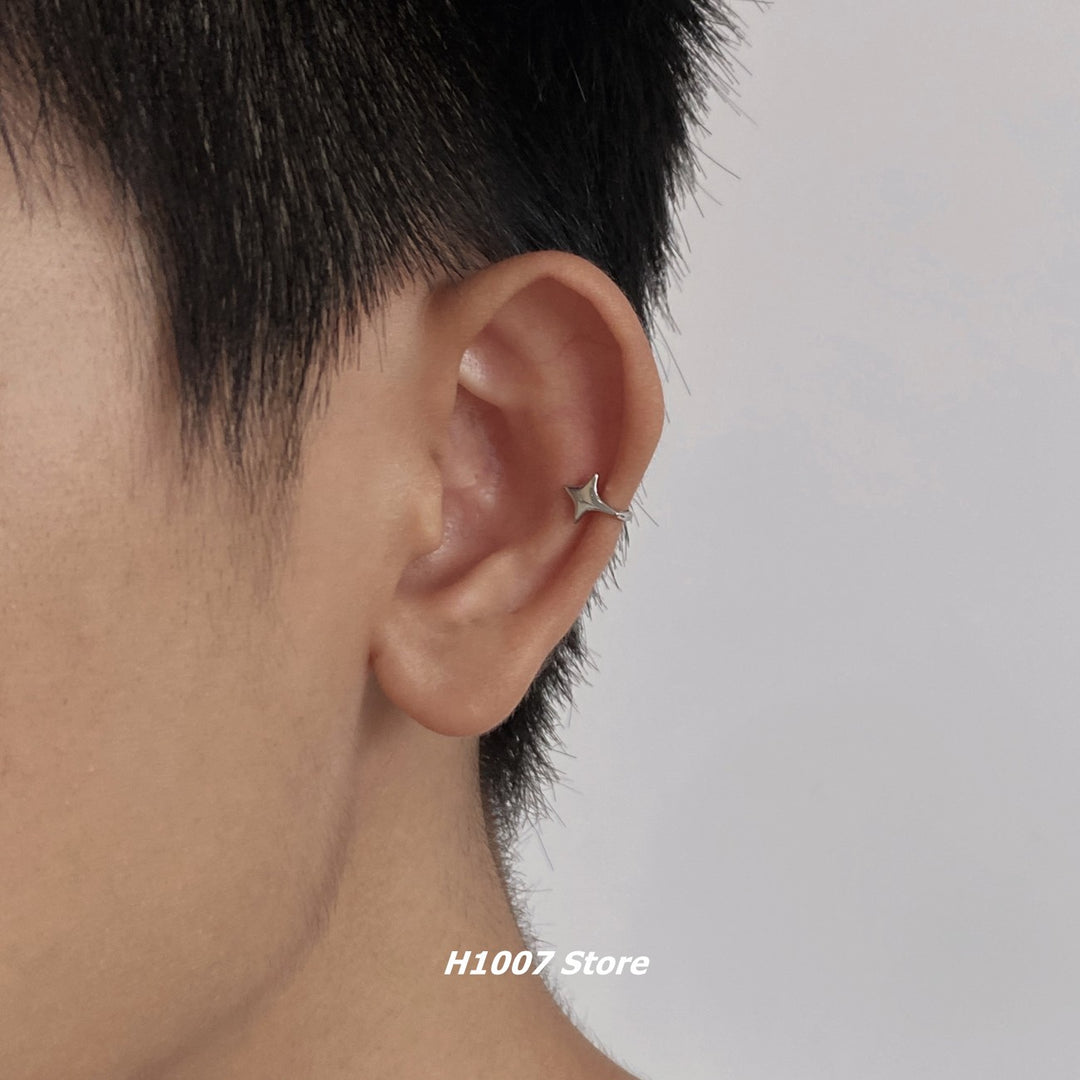 Star Design Non-Pierced Ear Clips