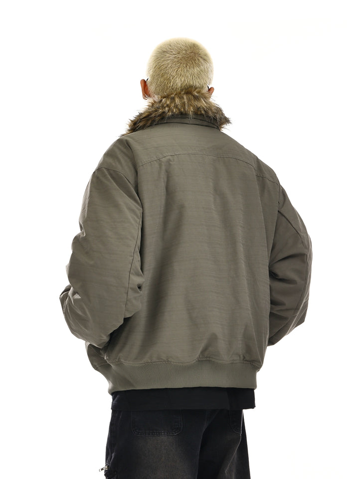 Fur Collar Insulated Winter Parka Jacket