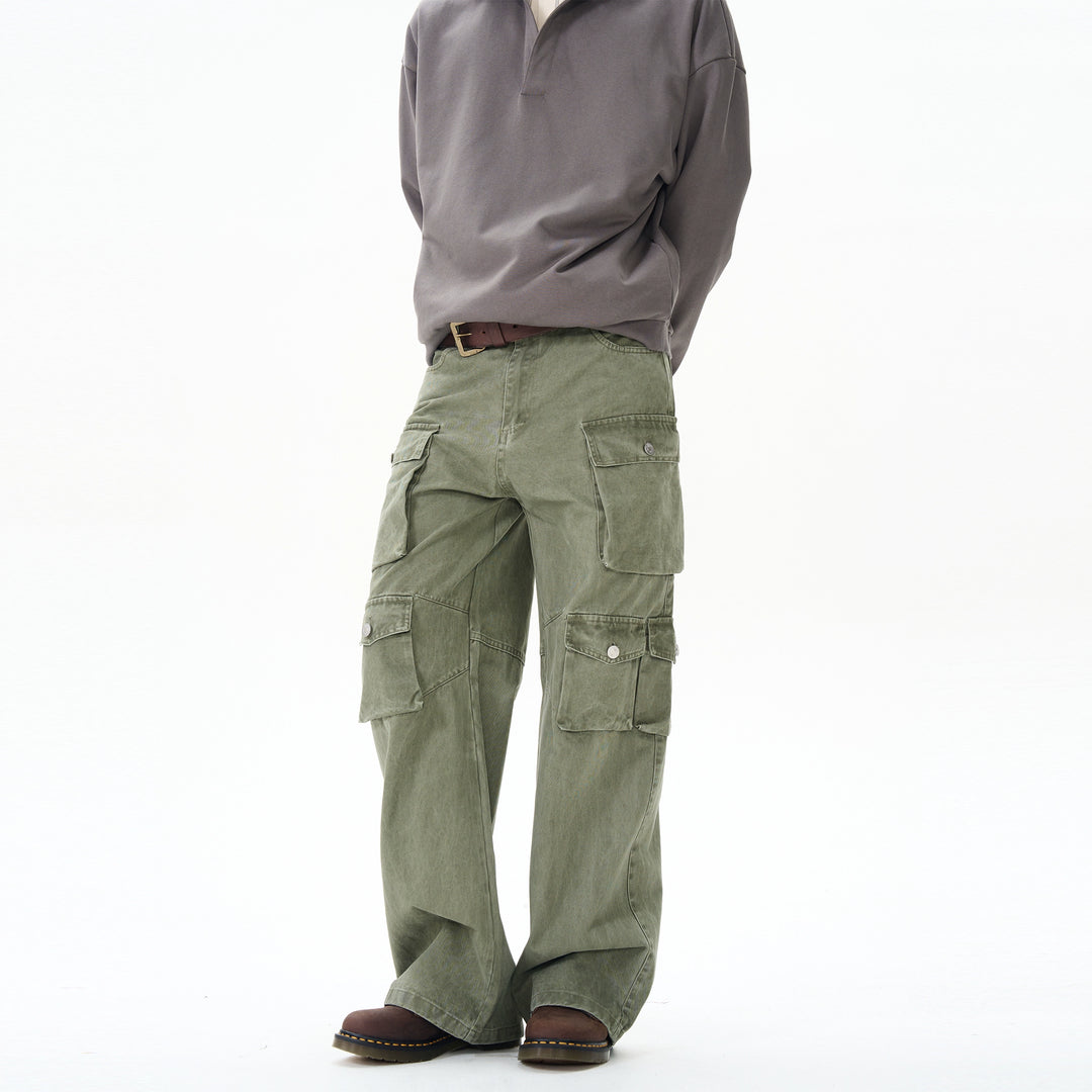 Multi-pocket Straight Cargo Pants