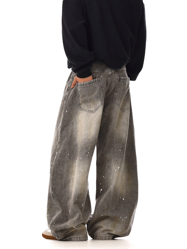 Ink-Splashed Casual Pants