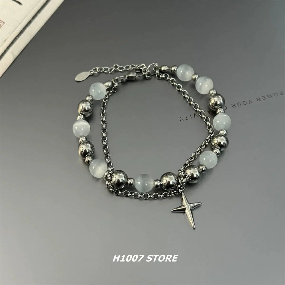 White Bead Bracelet