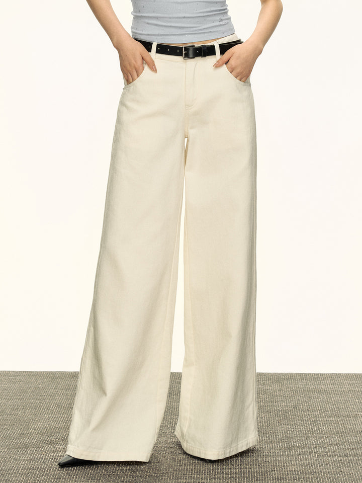 Retro Wide-Leg Low-Waist Casual Pants