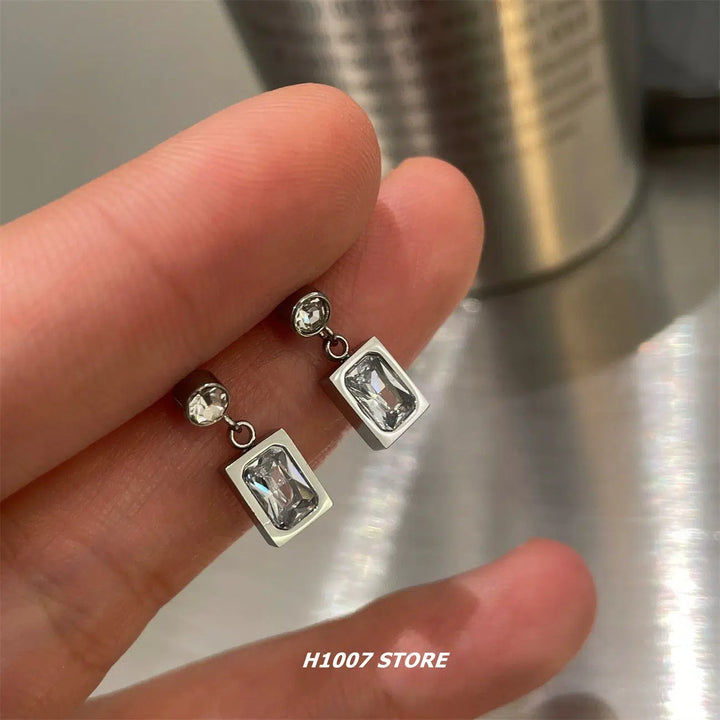 Square Drop Earrings