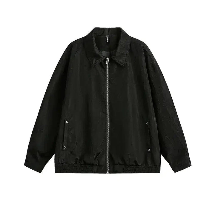 Retro Texture Pleated Lapel Jacket