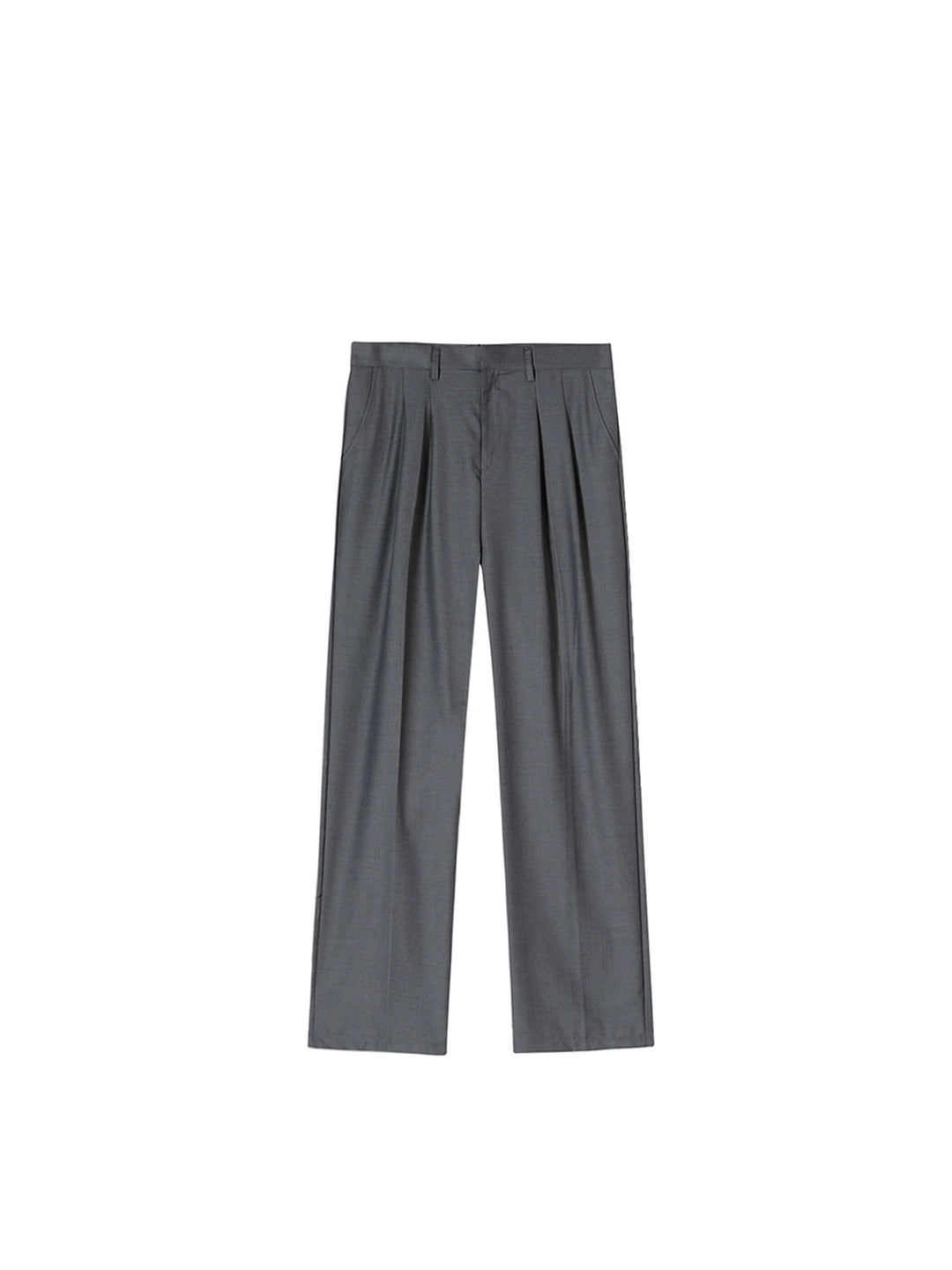 Double Pleated Wide-Leg Casual Pants