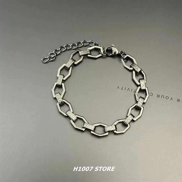 Steel Hip-Hop Style Chain Bracelet