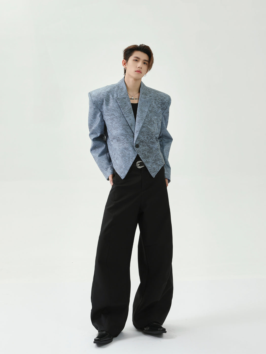 Irregular Shoulder Pad Suit Jacket