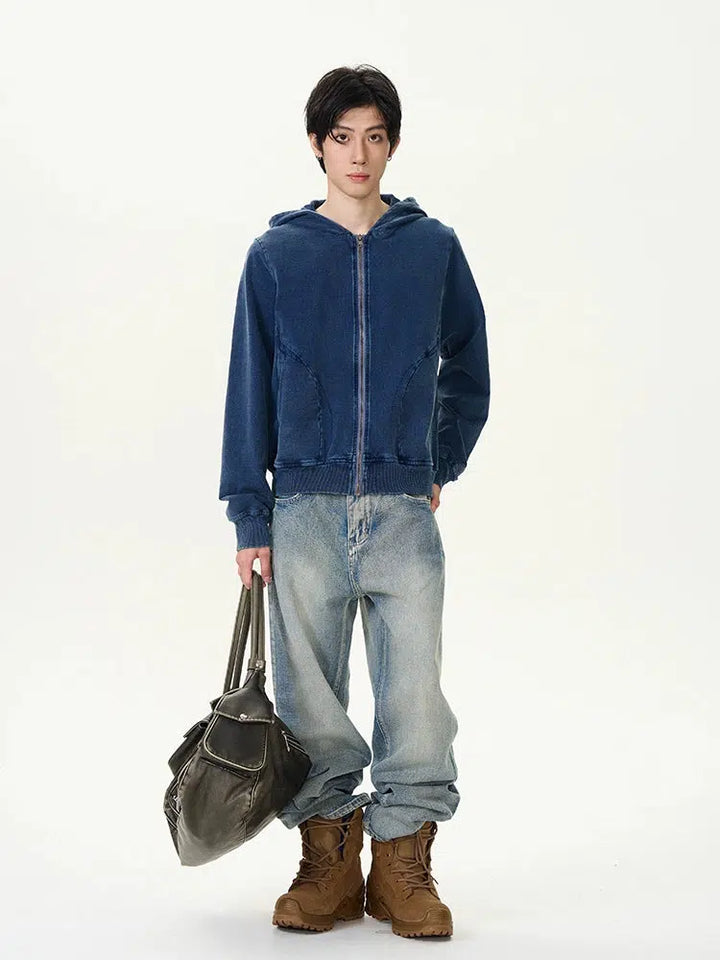 Retro Straight Fit Jeans Pajama-Style Pants-The Korean Fashion