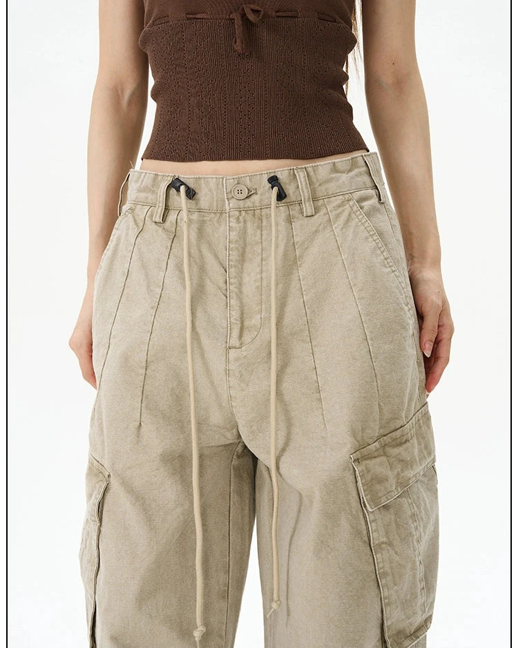 Loose Wide-Leg Cargo Pants